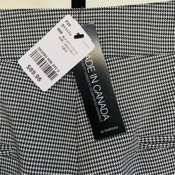 Le Chateau houndstooth flared pants NWT - Picture 3 of 8